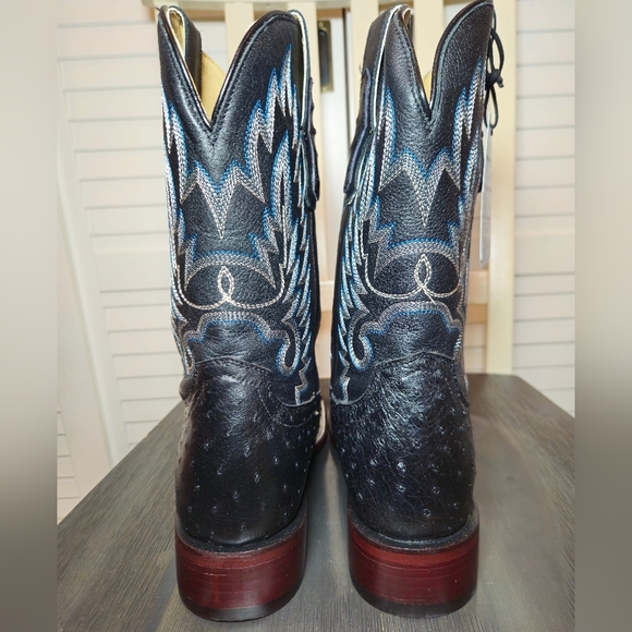 Cody James Buzzard Exotic Ostrich Western Boots Square Toe BECJFA25L7 Mens Sz 11 - Picture 4 of 7